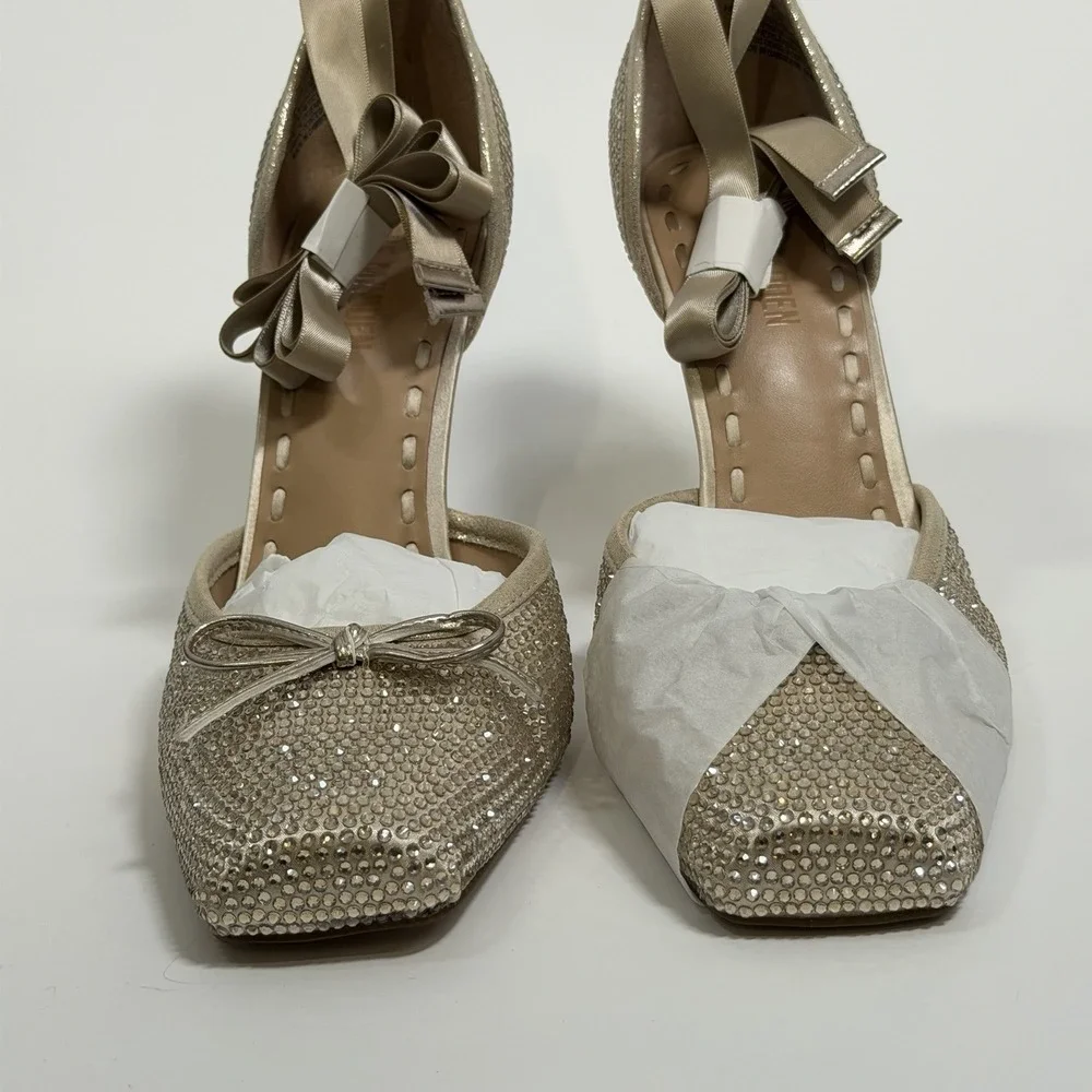 STEVE MADDEN Size-11 Womens Larina-R Heels- Champagne